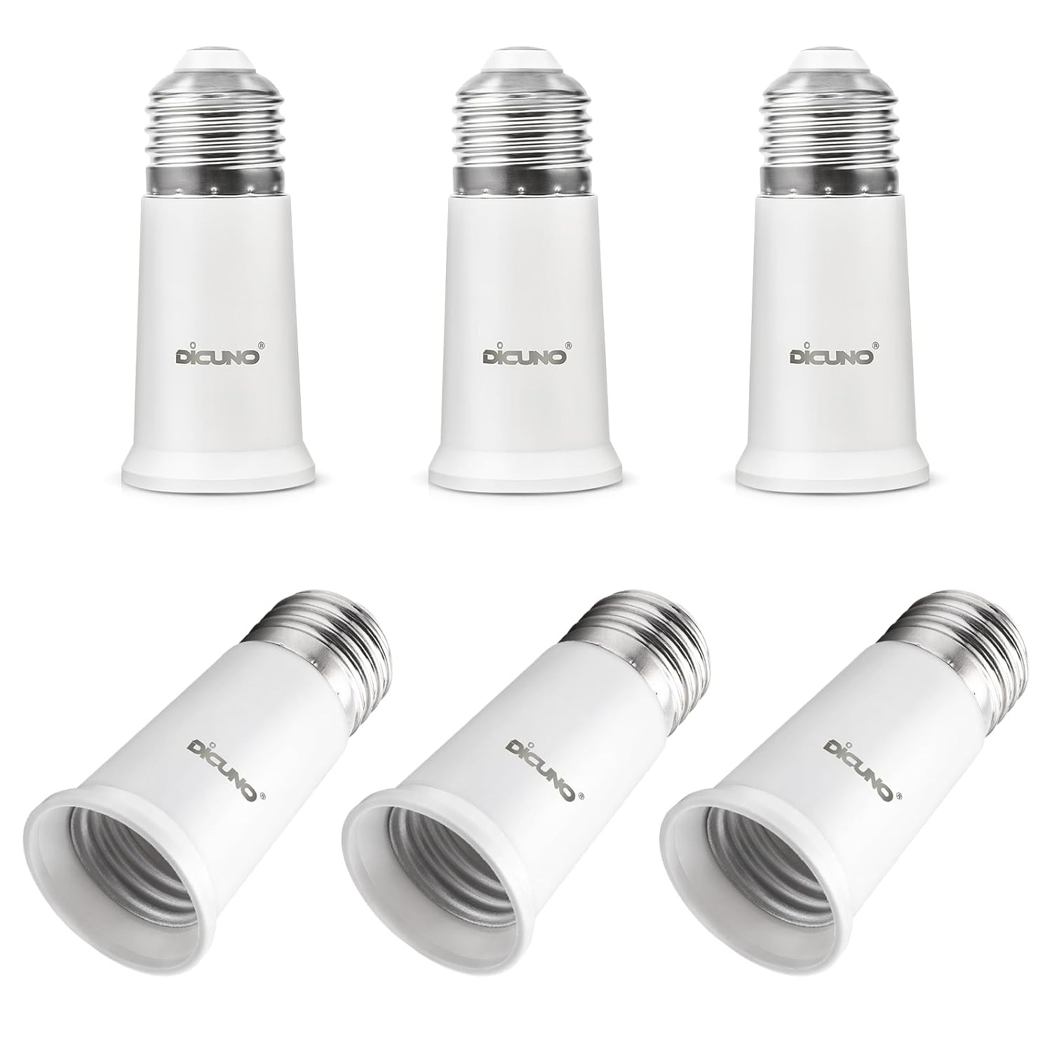 E26 Socket Extender, E26 Standard Medium Base Lamp Bulb Socket Adapter of 5CM/1.