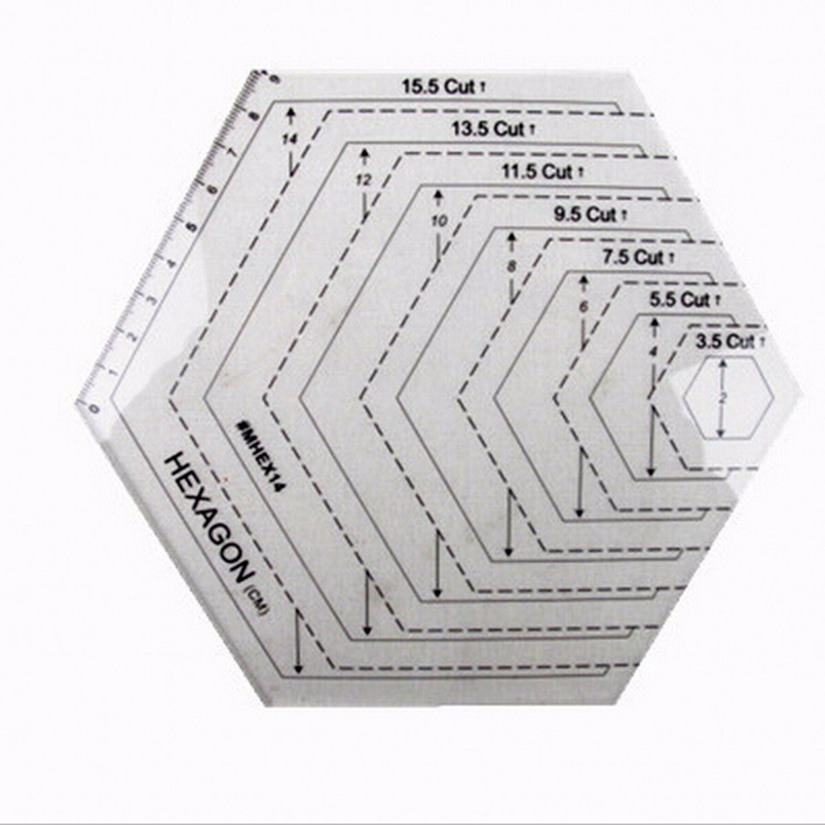 Hexagon Ruler, quilts with feet patchwork quilting ruler Hexagon polygon DIY
