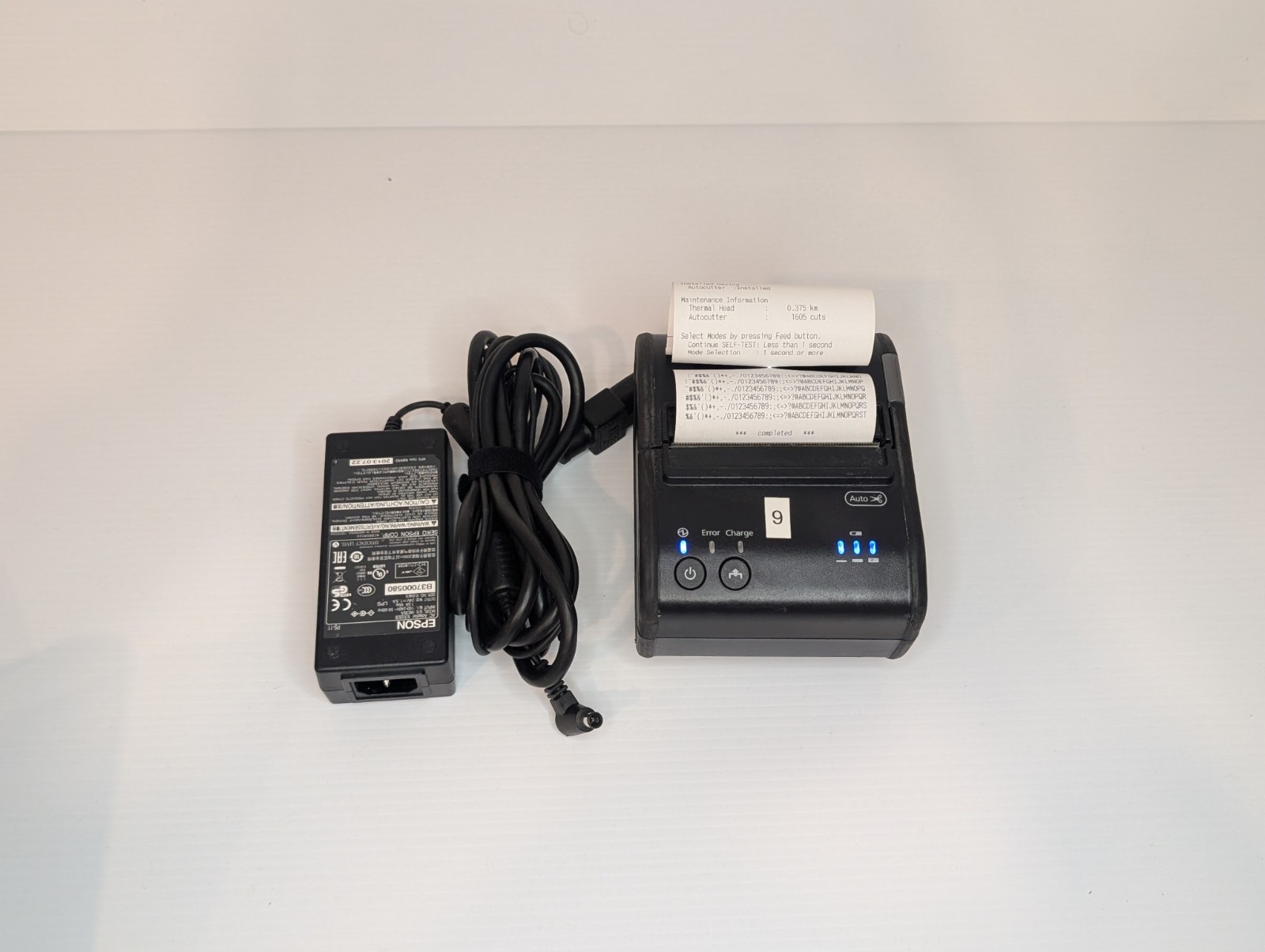 Epson TM-P80 Model M316D BT Thermal Printer w/Power adapter, AC Cord & Battery