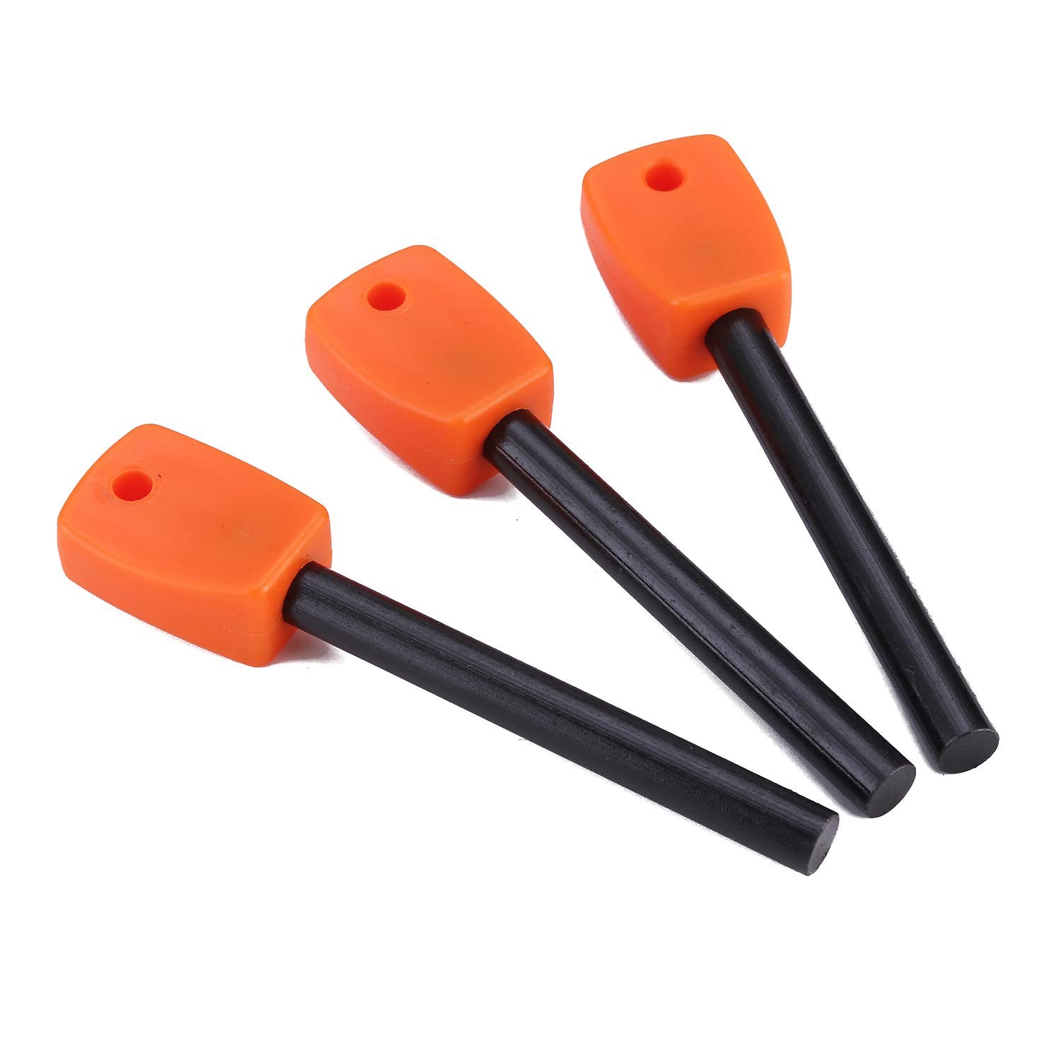 3 PCS Tactical Ferro ( Ferrocerium ) Rods, Bushcraft Flint Fire Starter with ...
