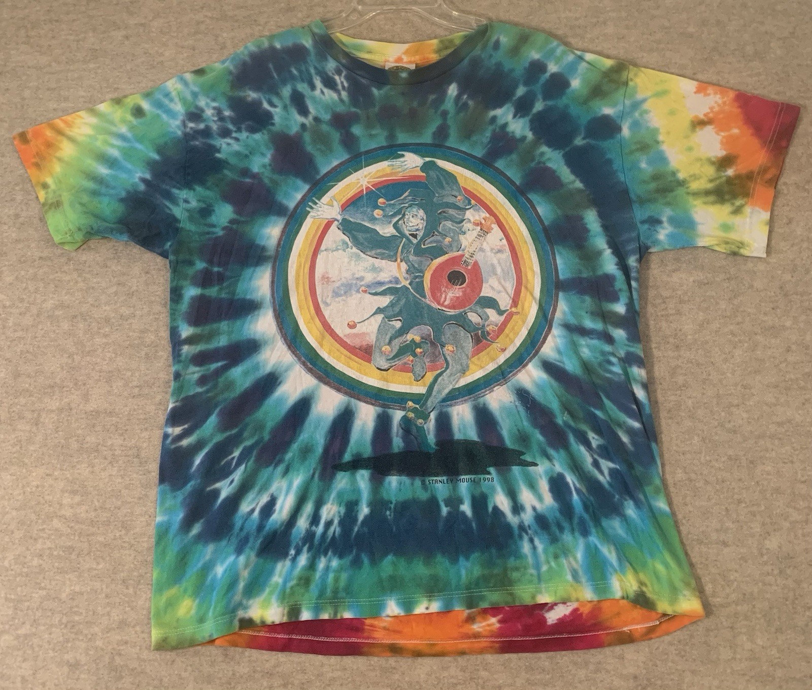 Vtg Grateful Dead Stanley Mouse T Shirt 1998 Men’s XL Touch of Gold Tie Dye Rare