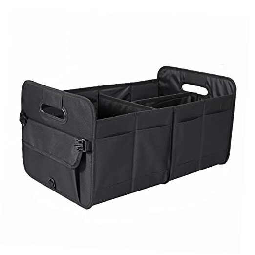 Car Trunk Organizer Car Storage Organizer Collapsible Multi Compartment black