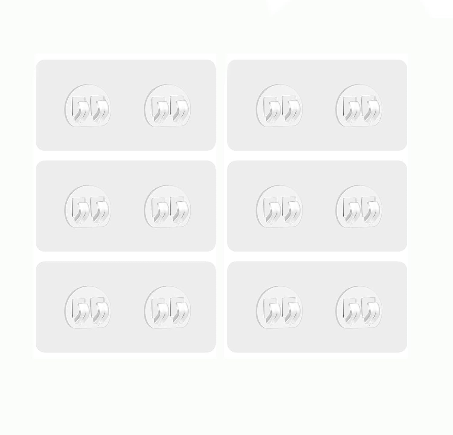 GETRIC 6 Pack Shower Caddy Adhesive Replacement, Shelves Transparent
