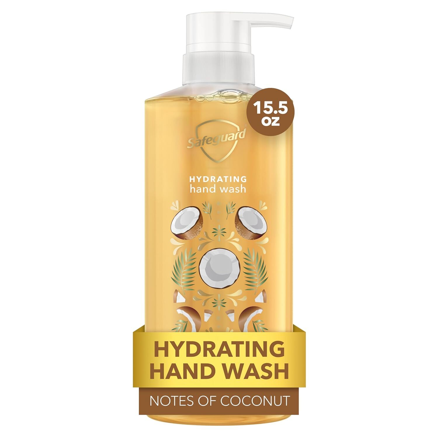 Safeguard Hydrating Liquid Hand Soap, Coconut Scent, Made with Plant Based...