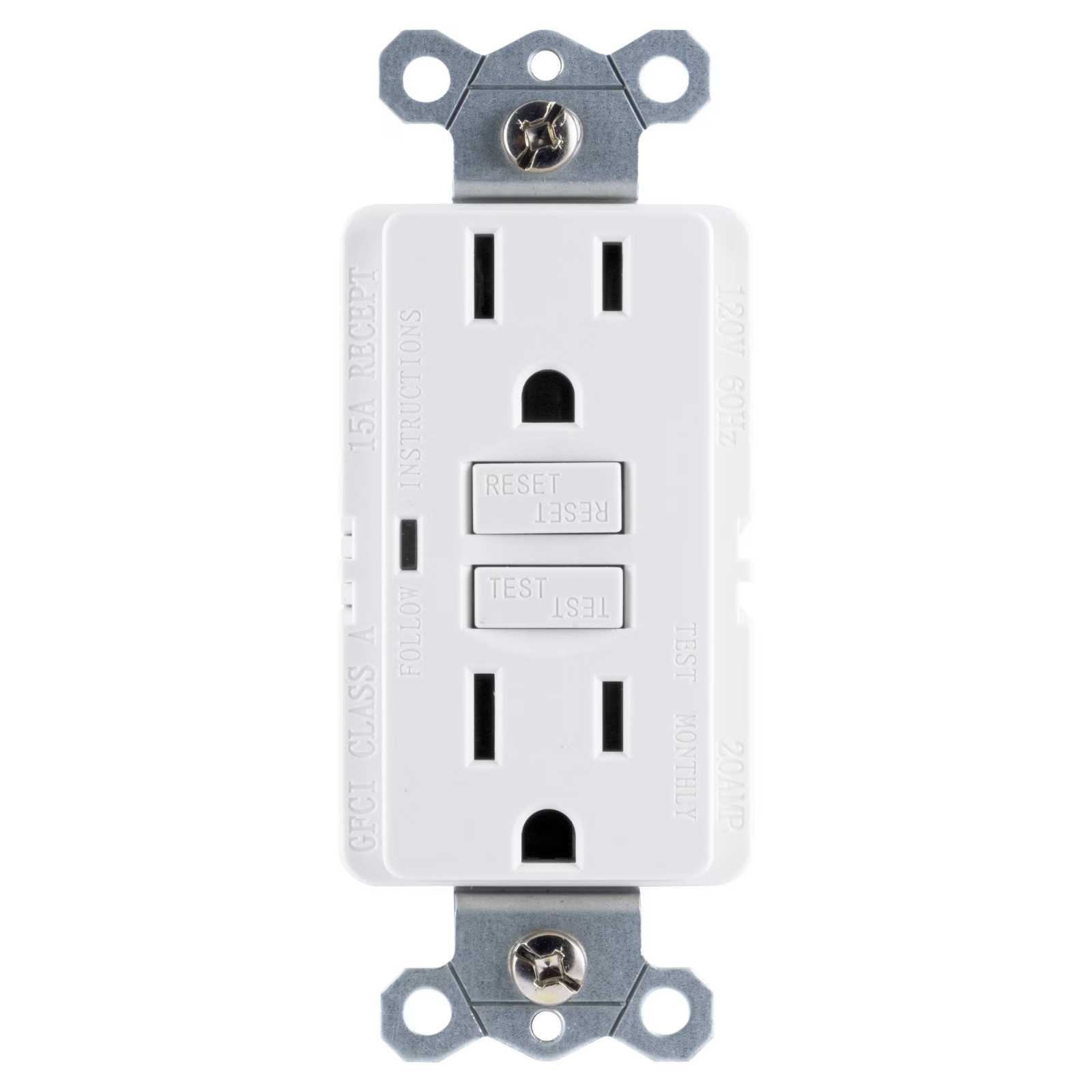 (2 pack) GE 15A GFCI Outlet, White – 32073