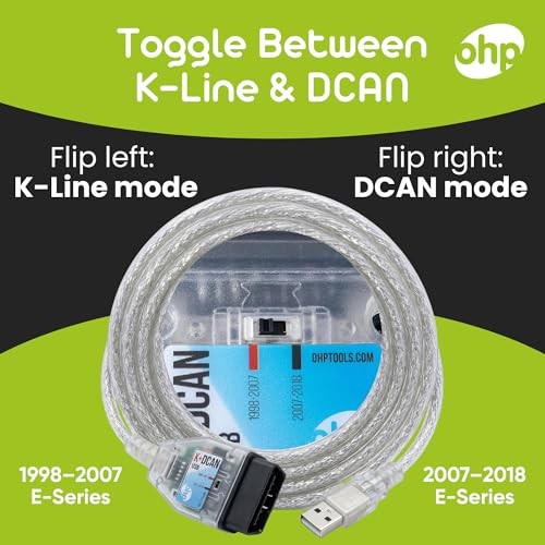 K DCAN Bimmercode USB OBD2 Cable for BMW Coding | ISTA+ INPA Rheingold OBD |