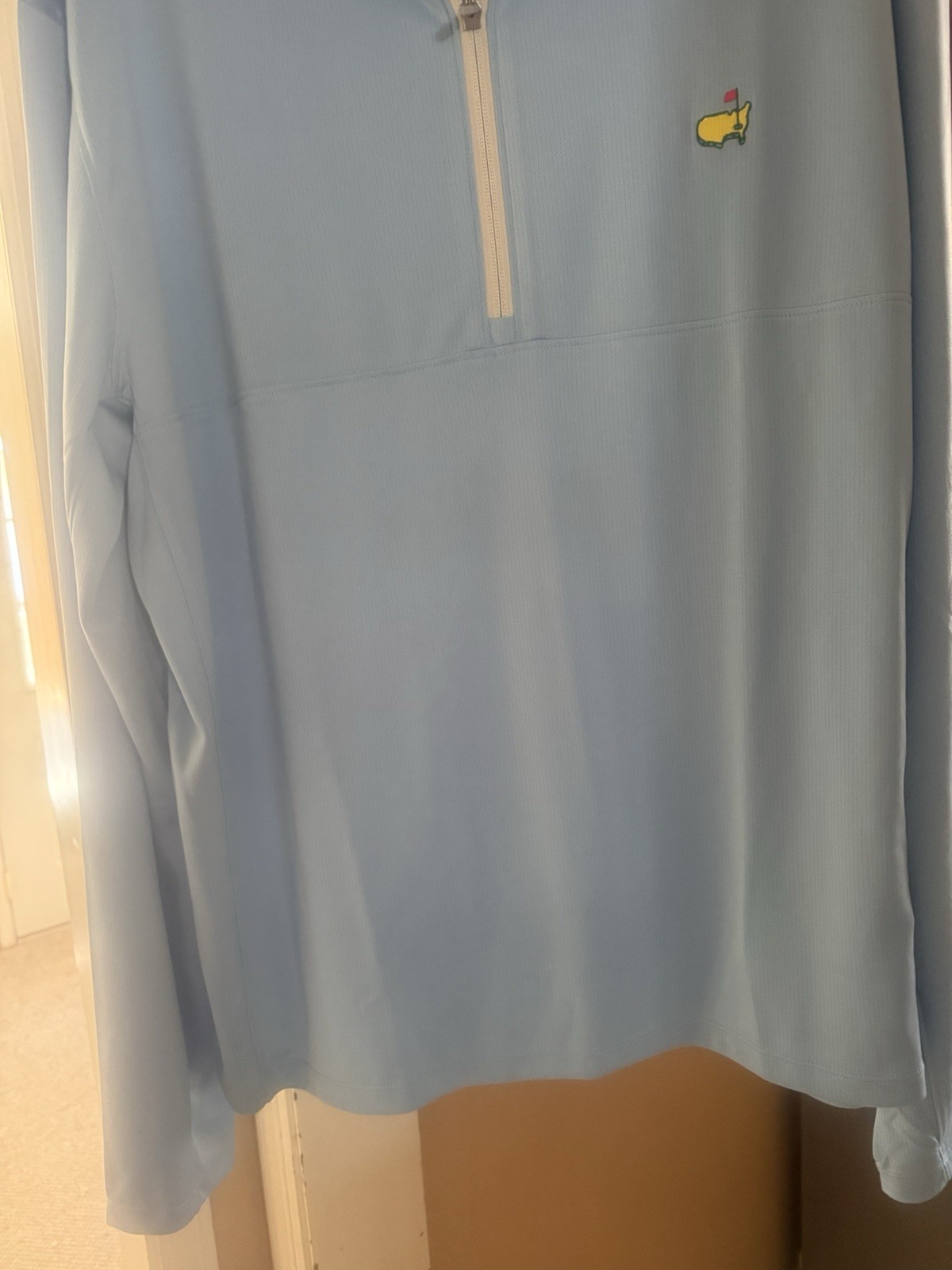 Masters Tech XL Light Blue Quarter-Zip with Masters Golf Logo