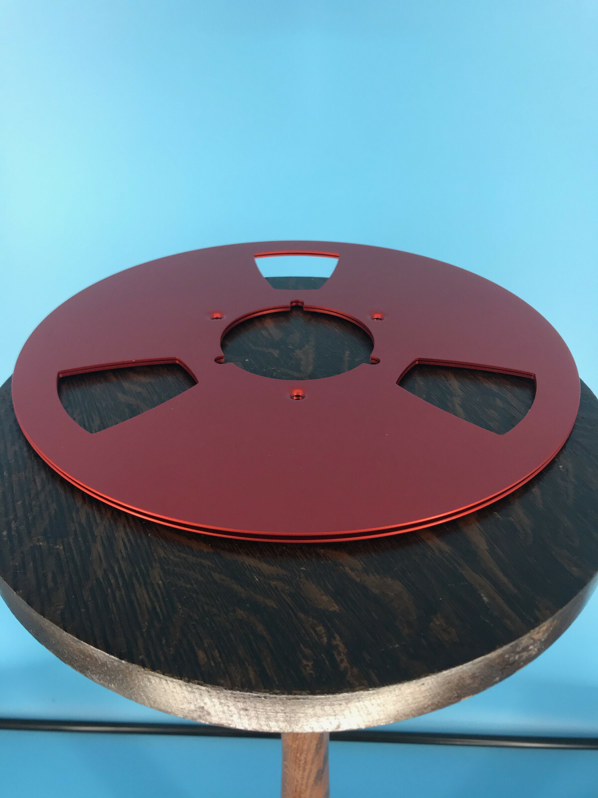 Burlington Recording 10.5" RED NAB METAL FLANGES-PAIR w/ 1/2" Hardware RTM ATR