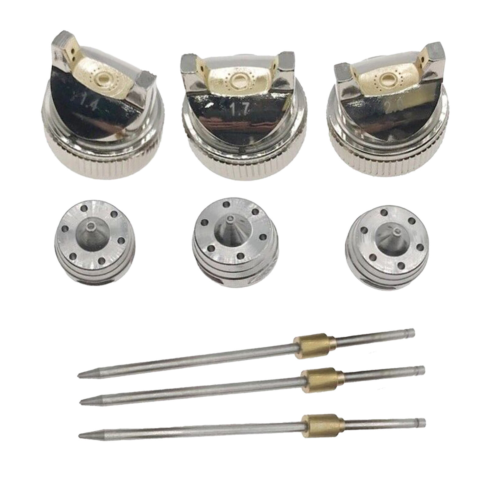 3pcs/set Air Spray Gun Nozzle Replace Pneumatic Manual Spray Paint Gun