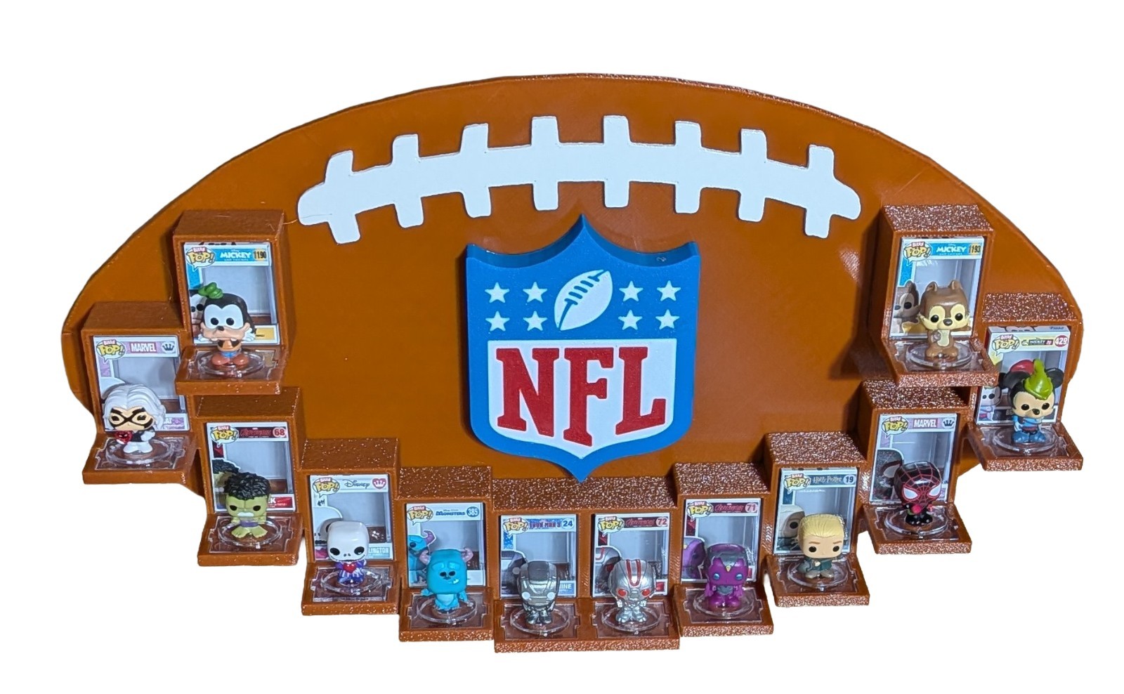 NFL Bitty Pop Display (Holds 12) 3D Printed
