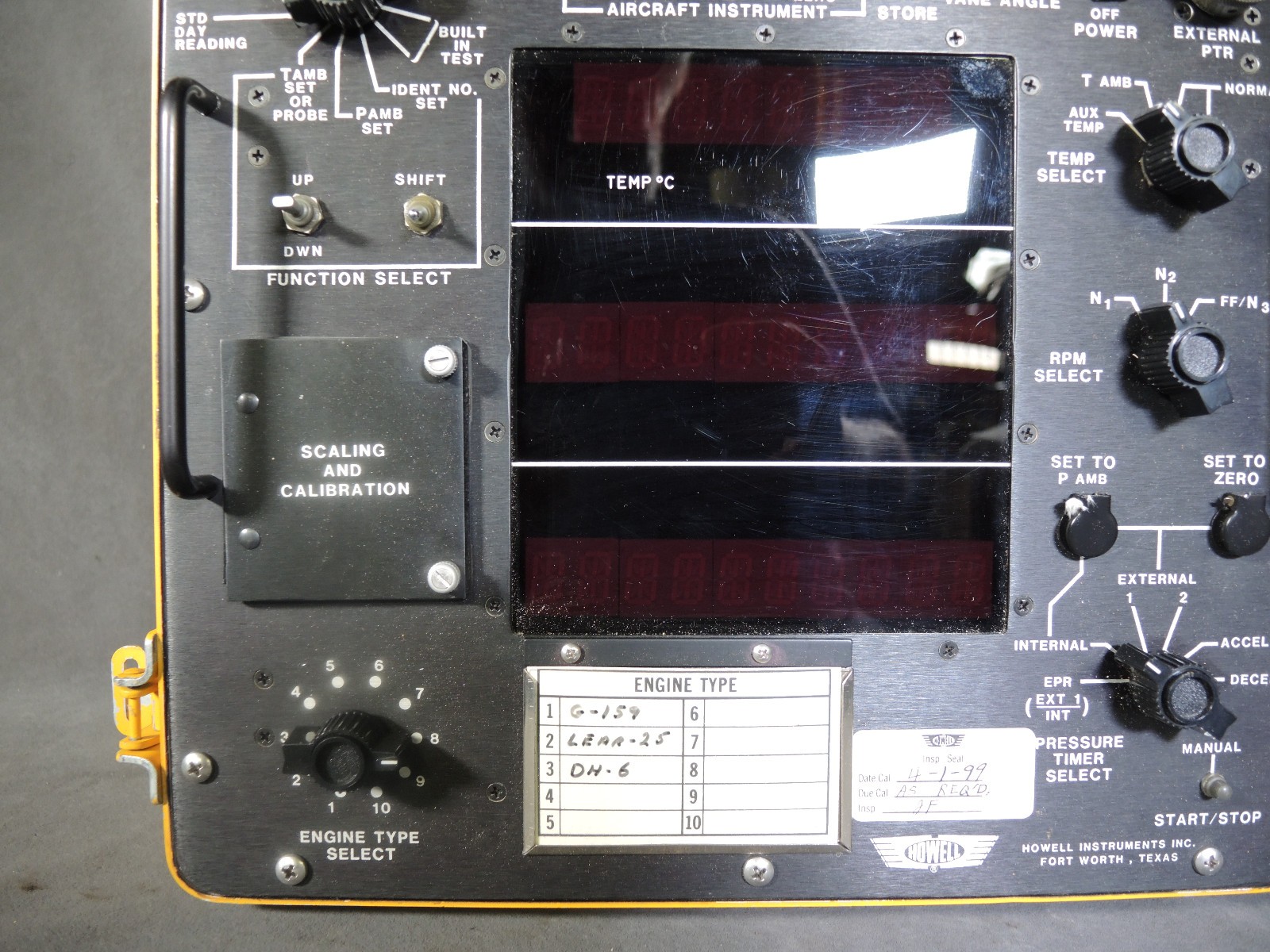 Avionics Howell H337NP-901 Engine Test Set Analyzer G-159 Lear-25 DH-6 Equipment