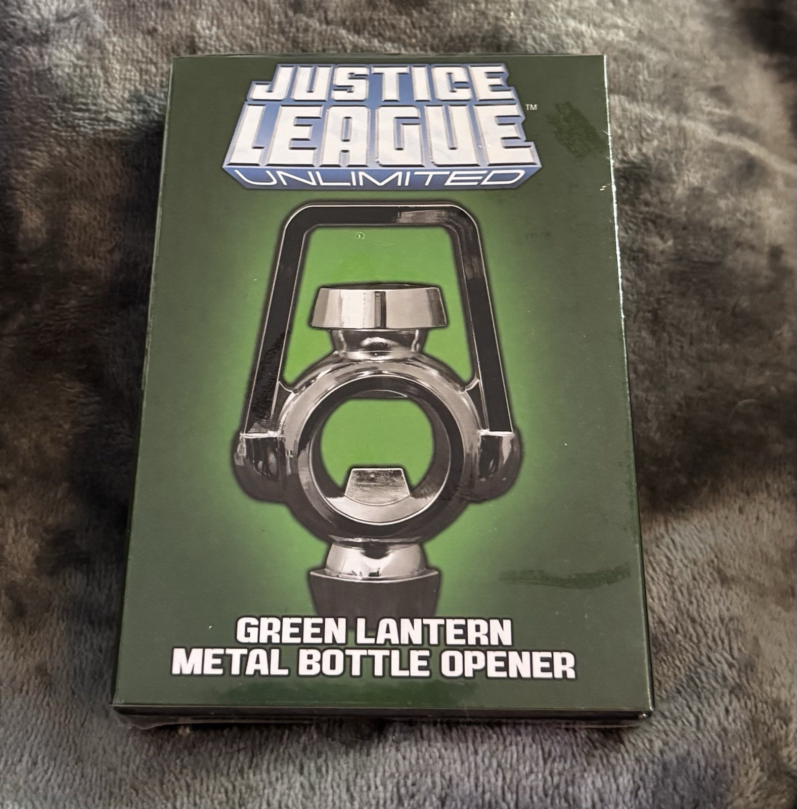 NIB DC Justice League Unlimited GREEN LANTERN METAL BOTTLE OPENER New In Box 4”