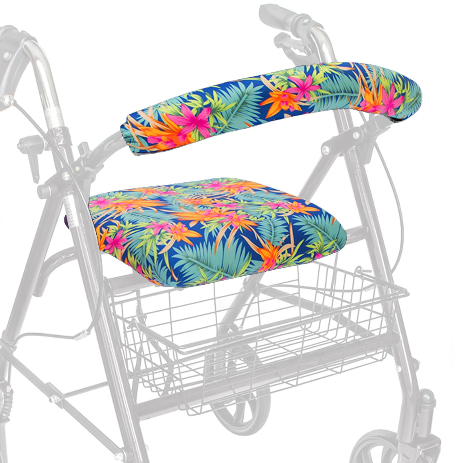 Universal Rollator Walker Seat and Backrest Covers (Island)