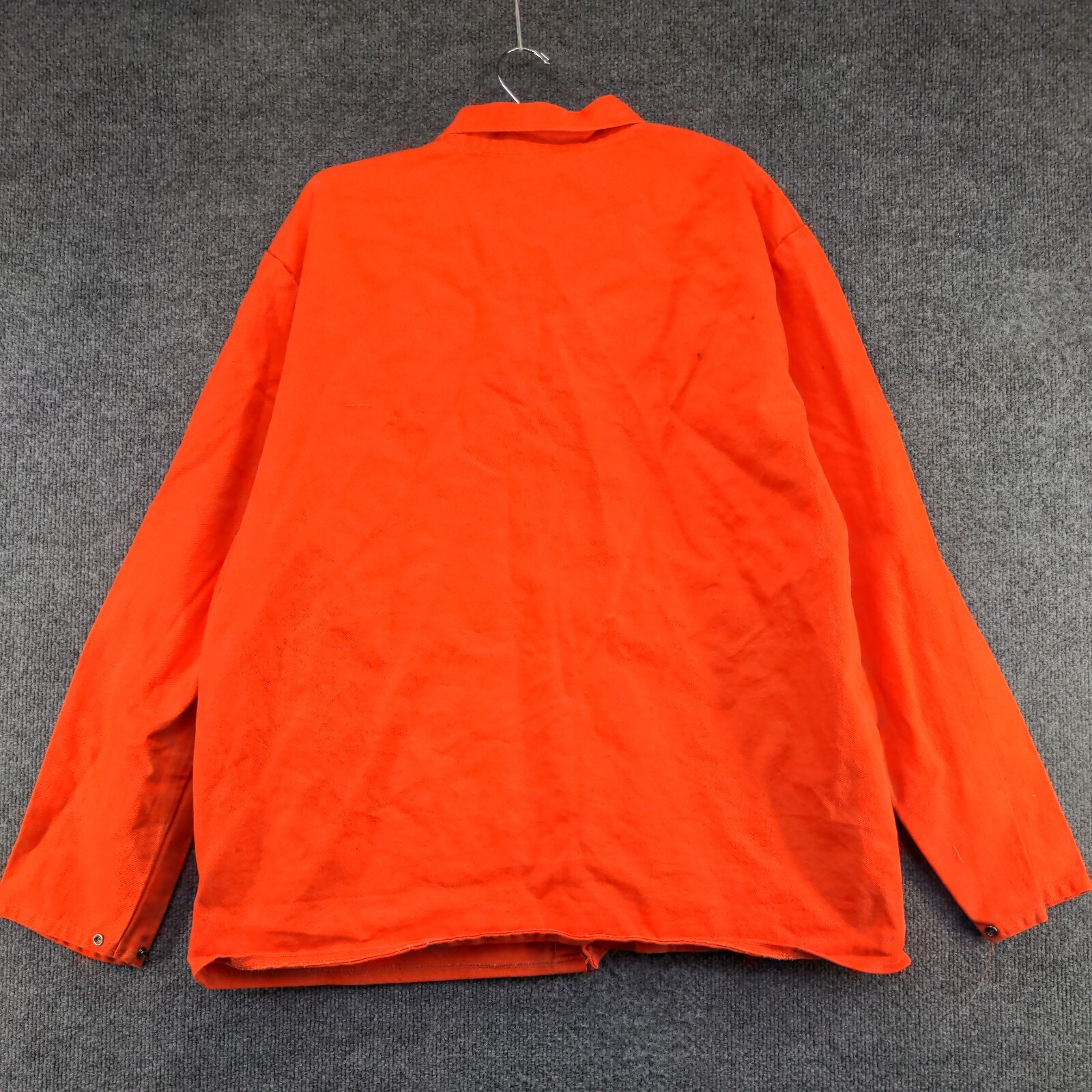 Unbranded Men's Flame Resistant Jacket Orange XL Snap Button Workwear
