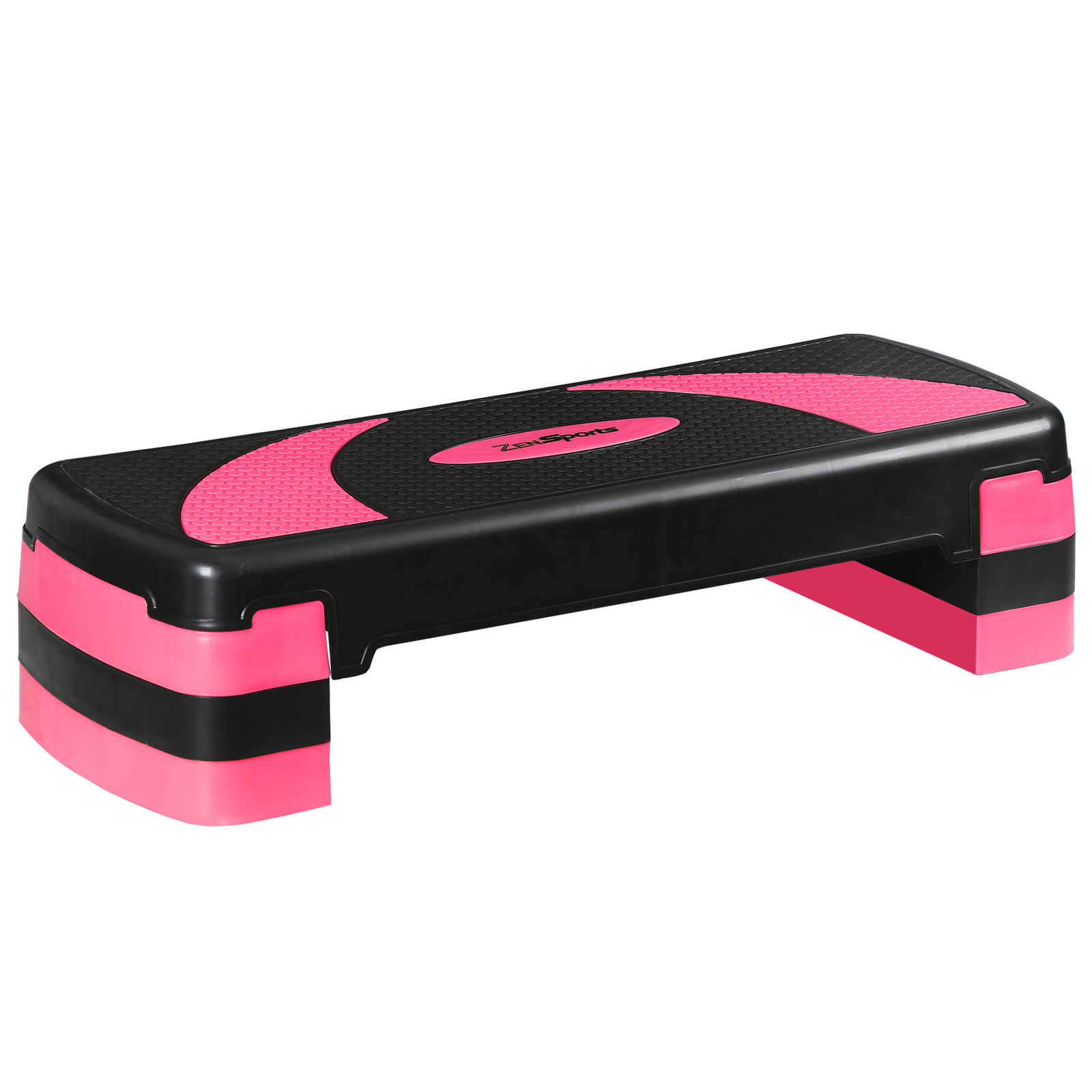 31 Inch Exercise Step Platform Adjust Aerobic Step Platform Workout Stepper Pink