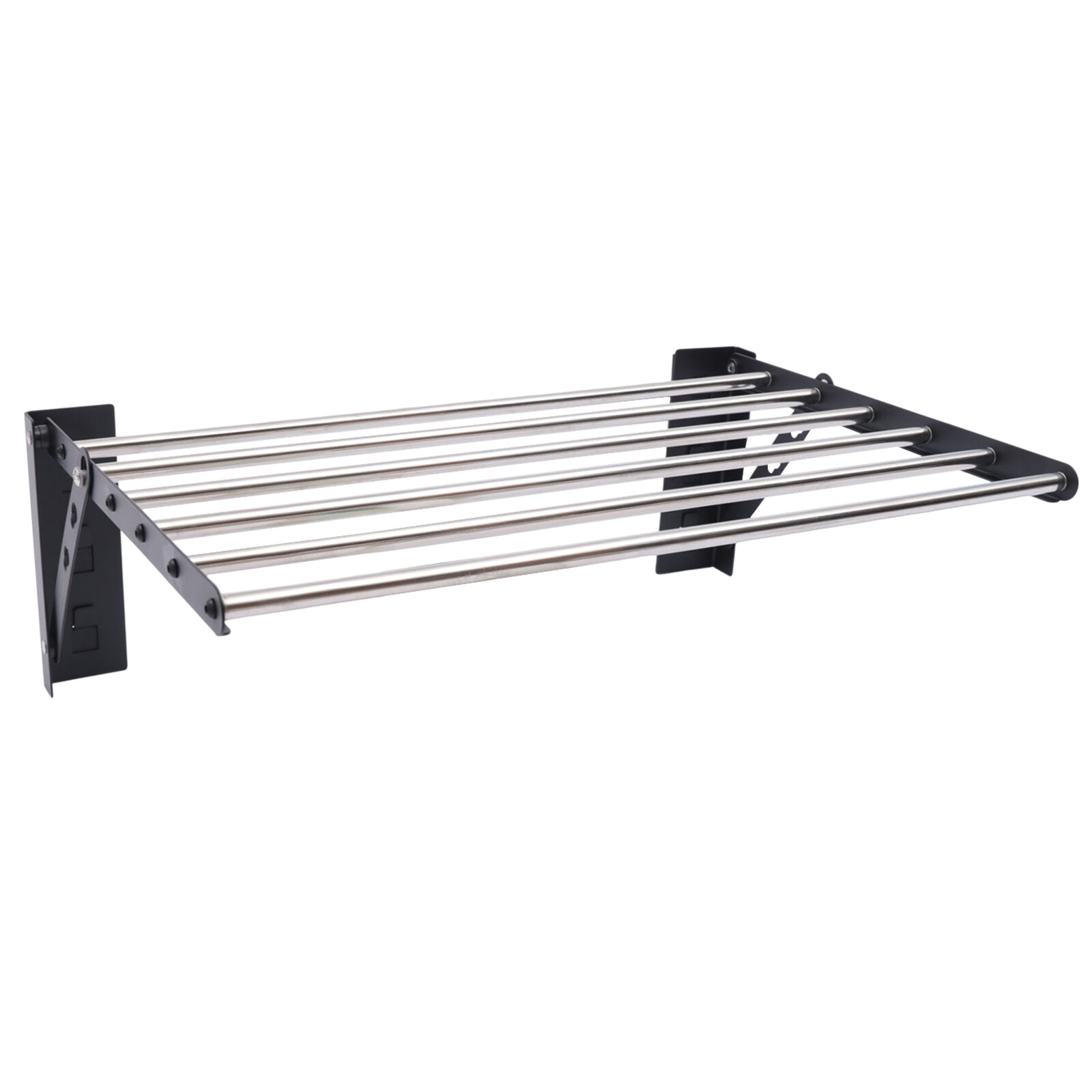 Folding Laundry Drying Rack Wall-mount Foldable Clothes Dryer Hanger Storage