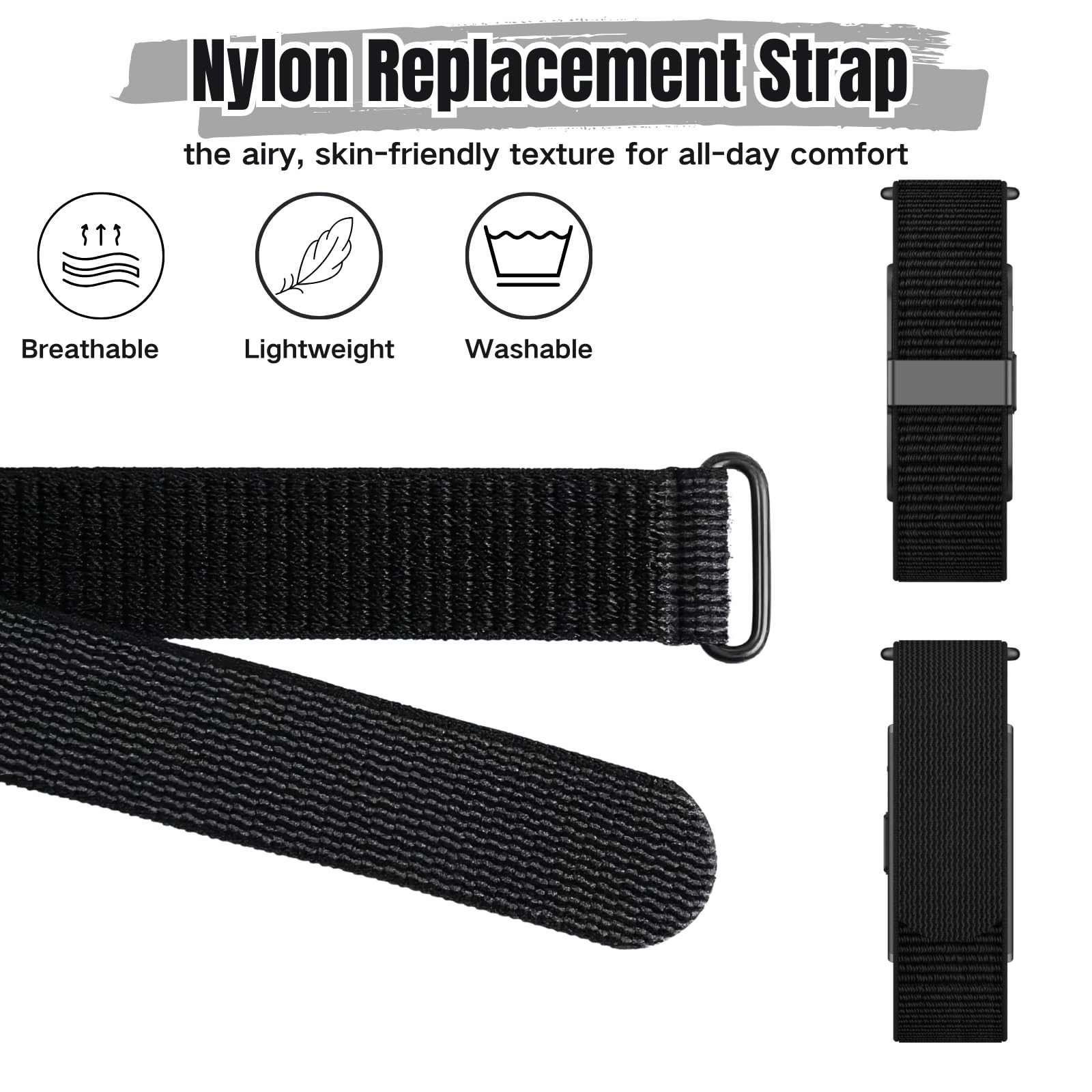 Bicep Bands Compatible with Hume Band, Nylon Loop Replacement Strap, Soft Bre...