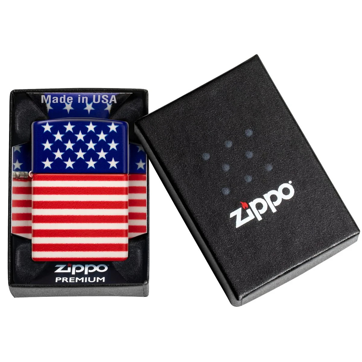 STARS & STRIPES FLAG 540 DESIGN  Red WHITE & Blue 48700 Mint ZIPPO Lighter NEW