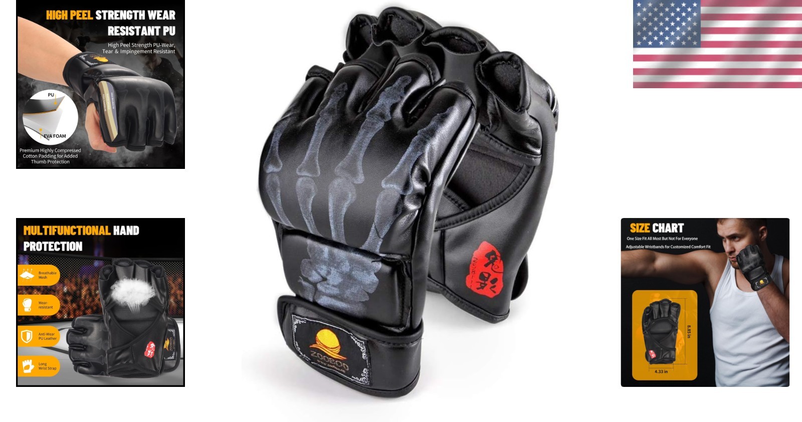 Breathable Half-Finger Boxing Gloves with Strong Grip for Ultimate Training