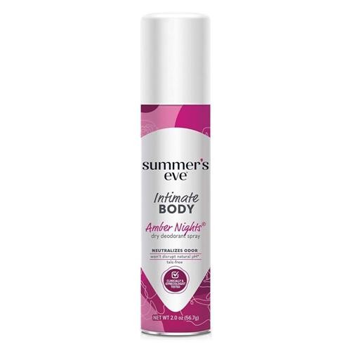 Summer's Eve Intimate Body Amber Nights Dry Deodorant Spray 2oz / 56.7g