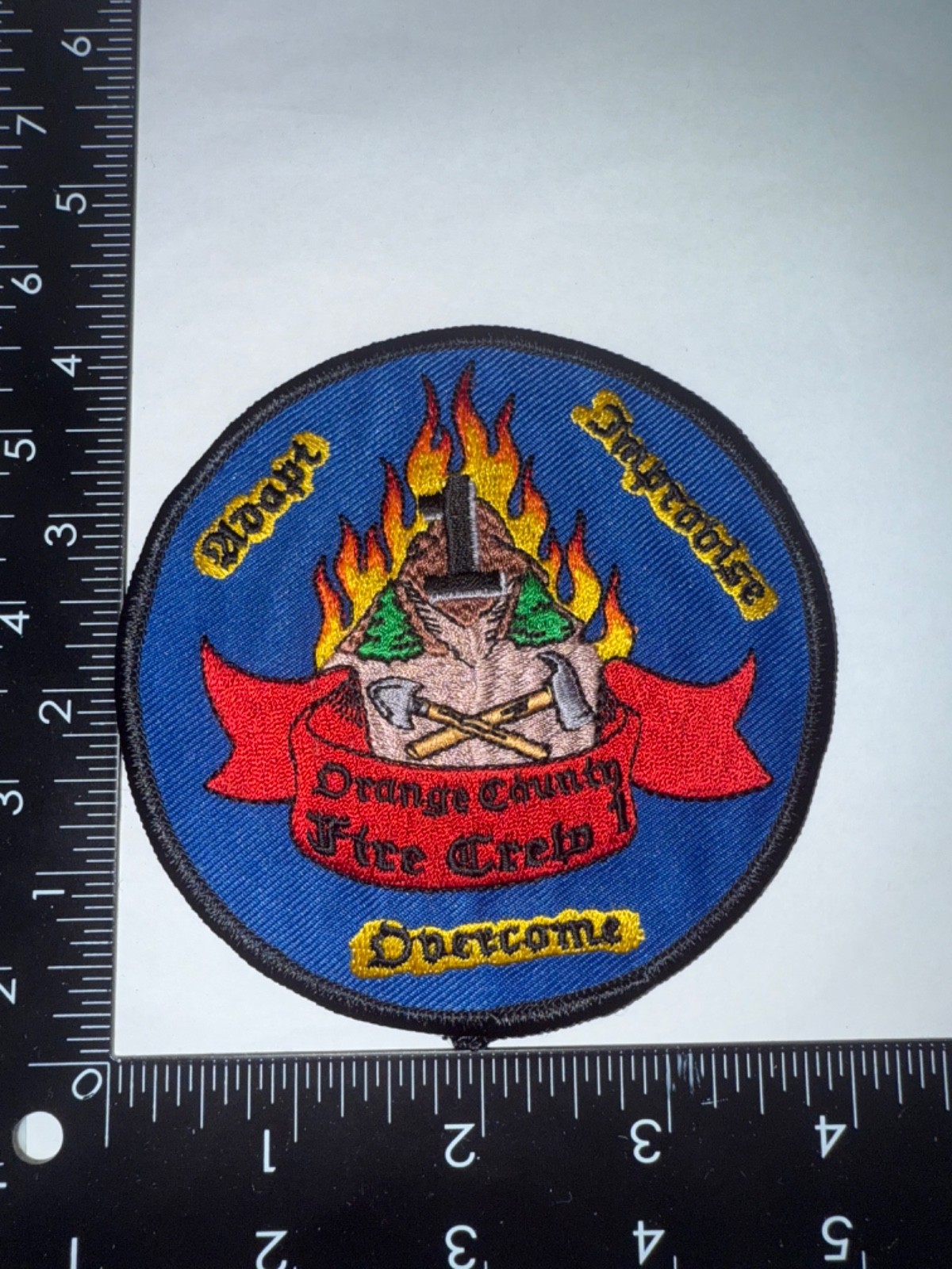 Orange County California CA Fire Crew 1 Fire Dept Shoulder Patch Obsolete