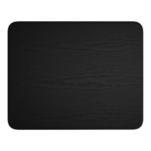 24" x 30" Rectangular Restaurant Table Top with Black Laminate Top Finish
