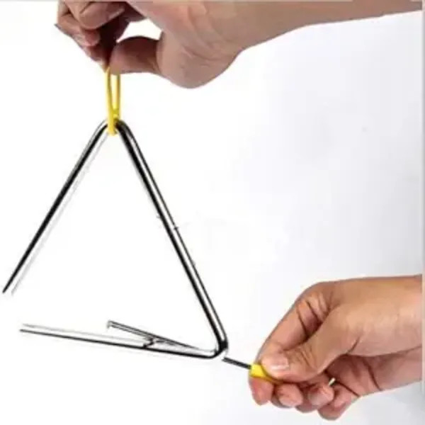 Superior Sound Quality Musical Steel Triangle Percussion Instrument With Striker