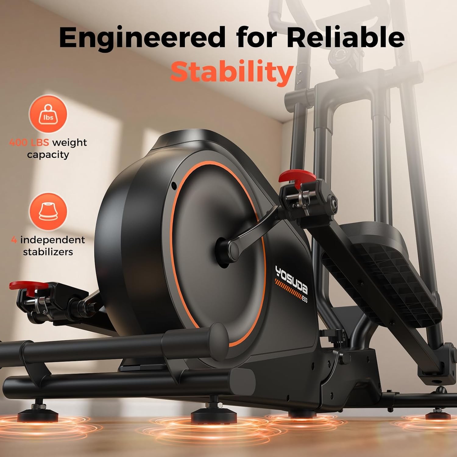 Elliptical Machine Elliptical Exercise Machine with 16-Level Resistance For Home