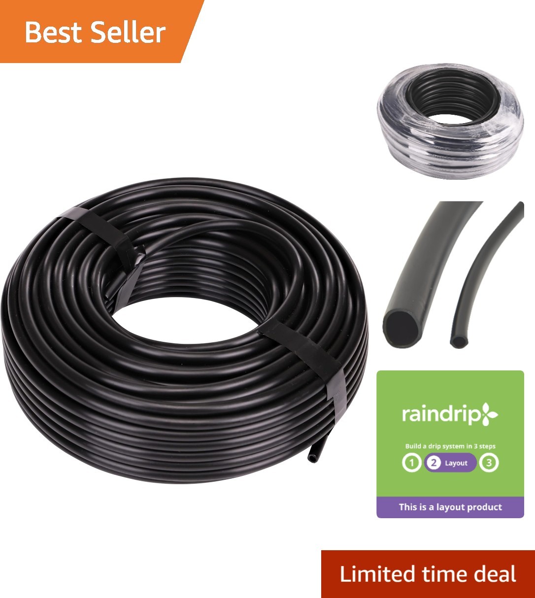 016010T 1/4-Inch Drip Irrigation Supply Tubing, 100-Foot., for Drip Irrigatio...