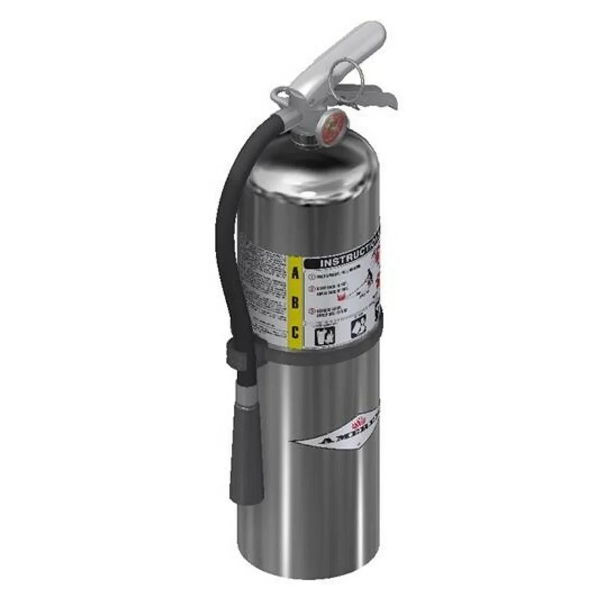 Amerex B456C Chrome Fire Extinguisher, ABC, 10lb, 4A80BC (15576)