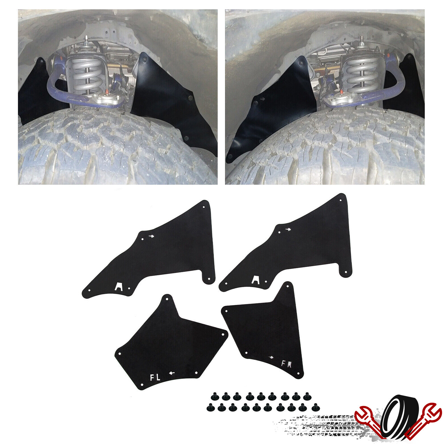 Splash Guard Fender Liner Shield for Lexus GX470 Toyota 4Runner FJ-Cruiser