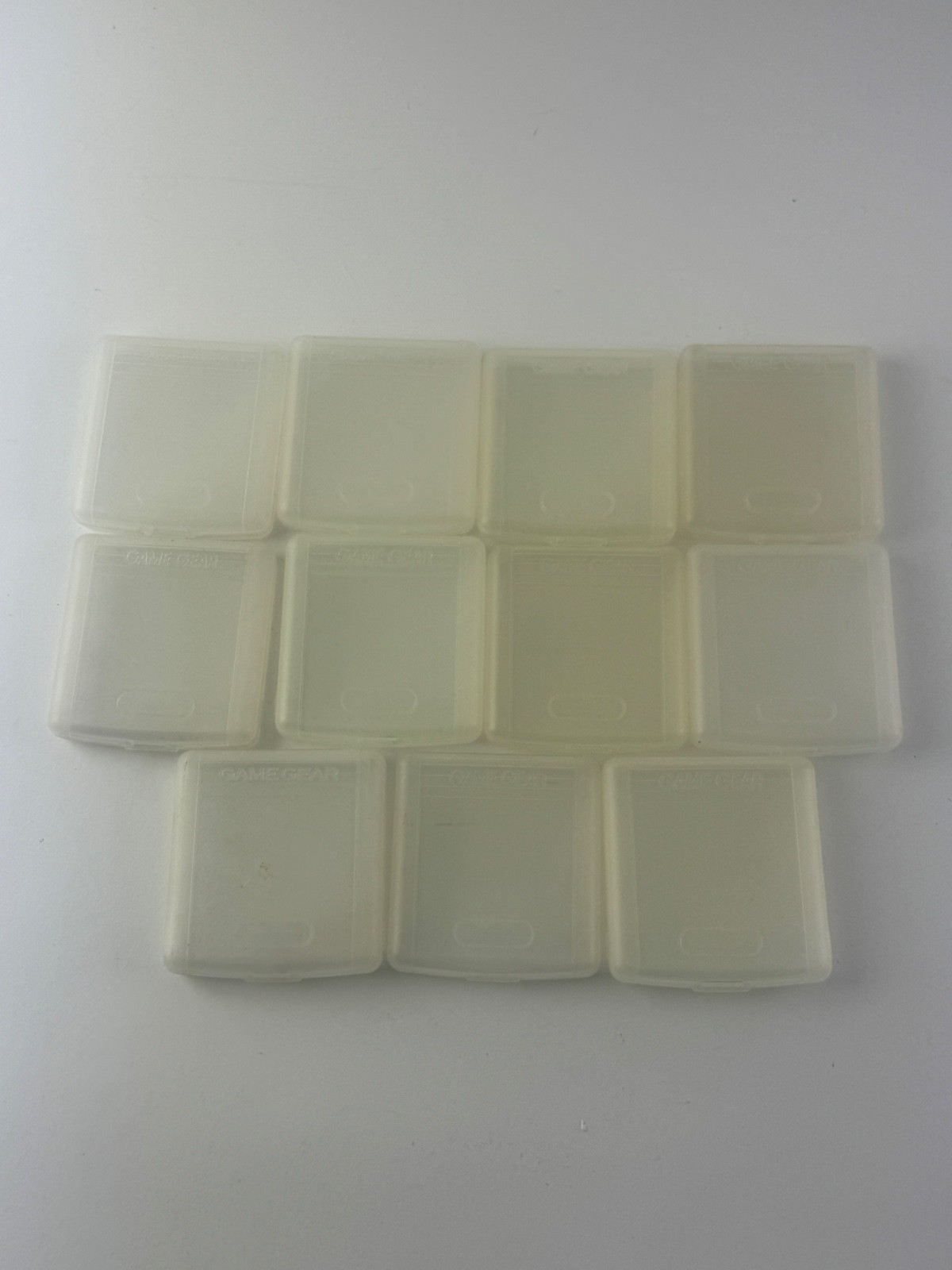 Lot of 11 Sega Game Gear Official OEM Clear Game Cartridge Cases Dust Covers