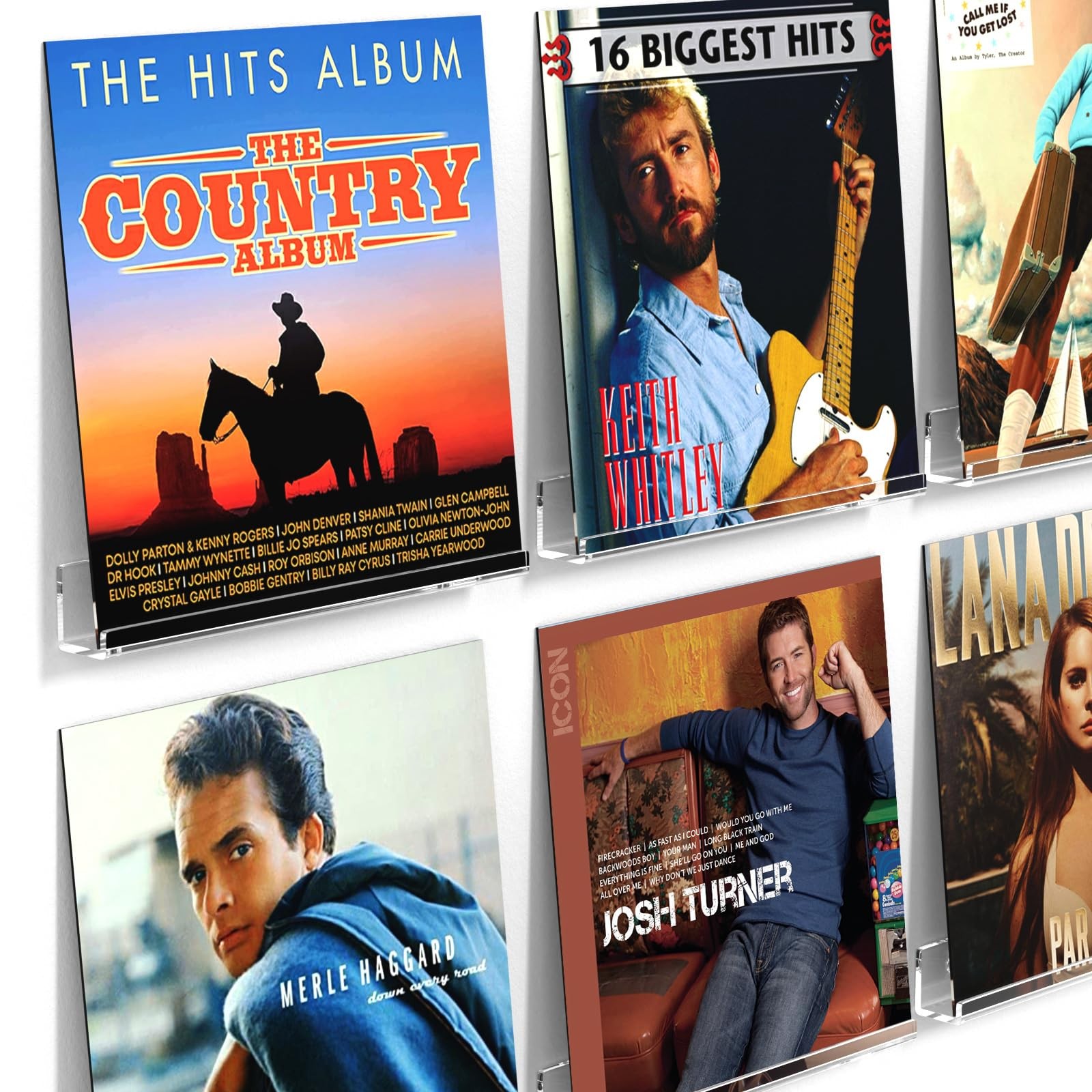 Vinyl Record Shelf Wall Mount, Clear Display Holder for Albums