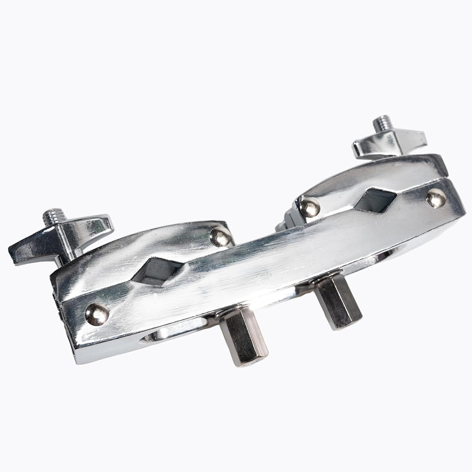 Silver Cymbal Stand Multi-Clamp, Drum Mounting Clamp Mount Holder, Adjustable...