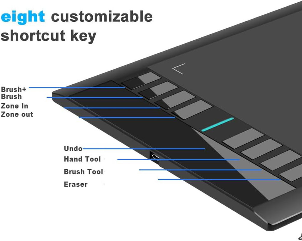 Drawing Tablet Graphics, M708 V2 Upgrade Pc&Computer&Android Device,10X6