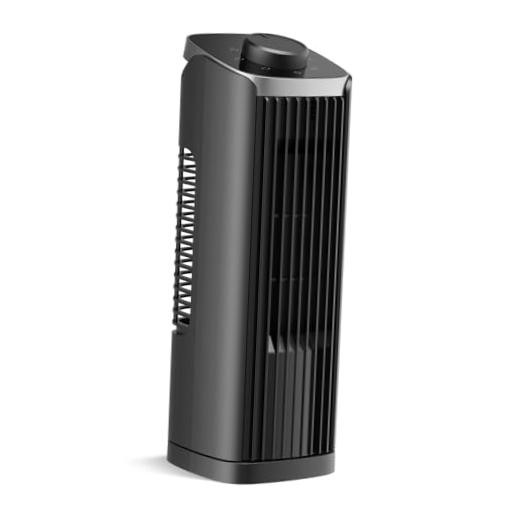 Tower Fan for Bedroom, 13.1'' Quiet Desk Fan with 23ft/s, 3 Speeds, 70° 13.1in