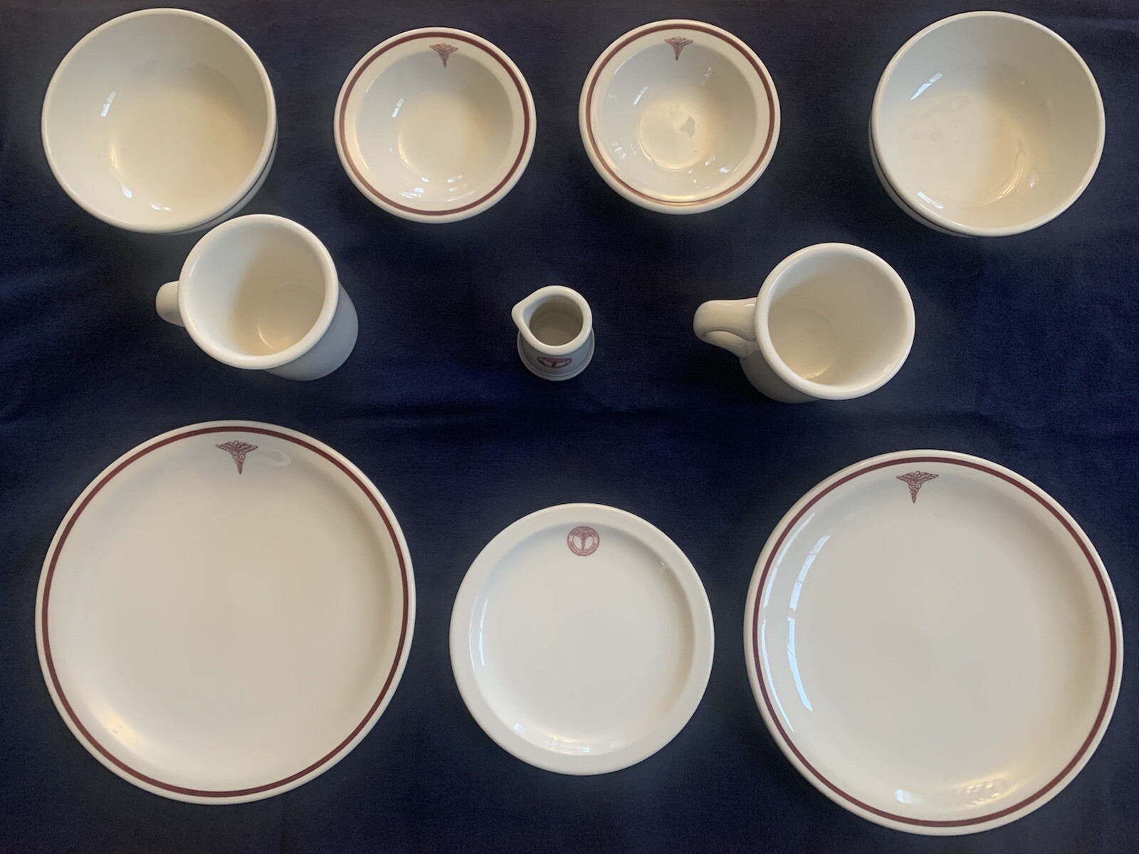 United States Army Medical Department 11 Pieces WW2 Homer Laughlin Royal China