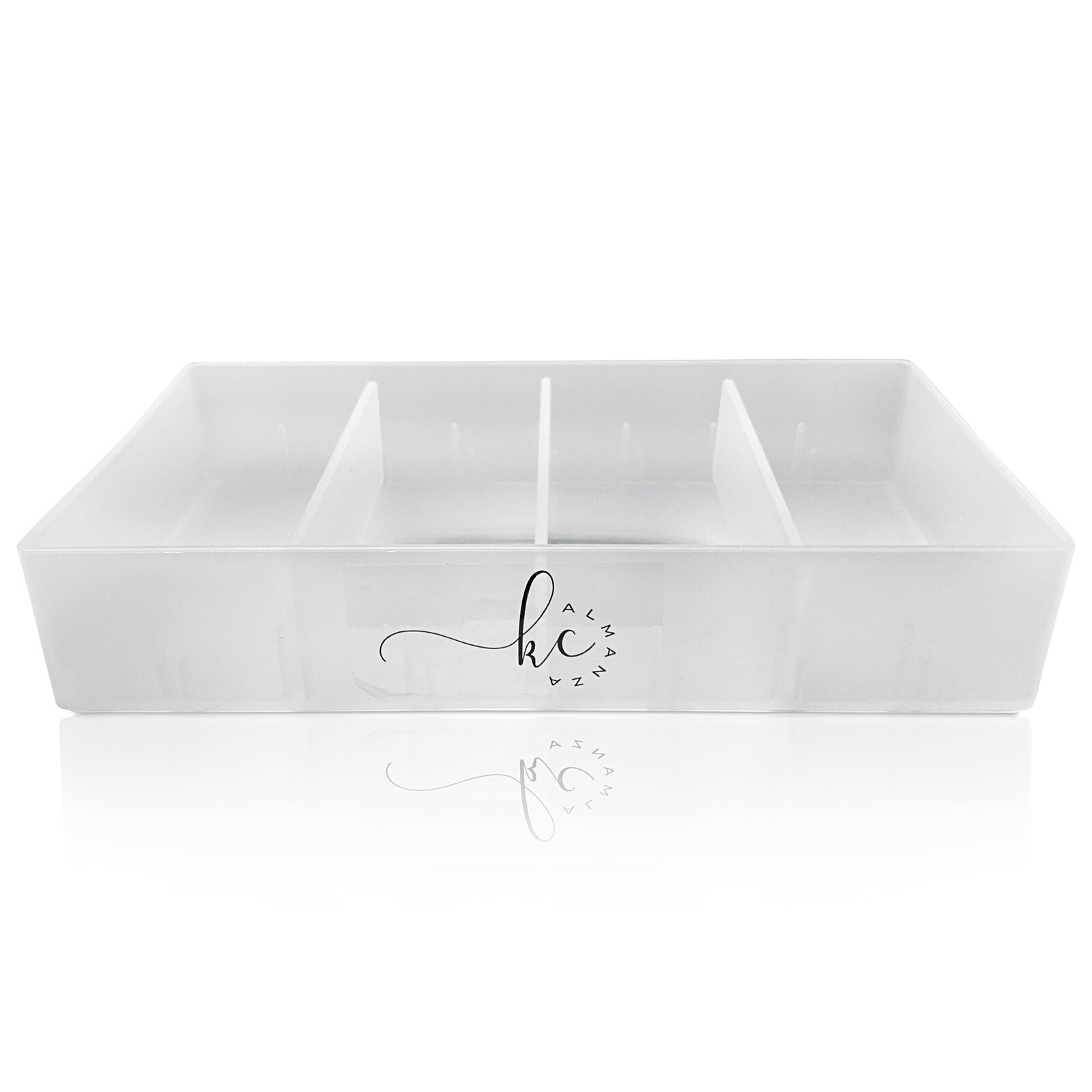 KCALMANZA: Multipurpose Transparent Storage Organizer With Detachable Dividers