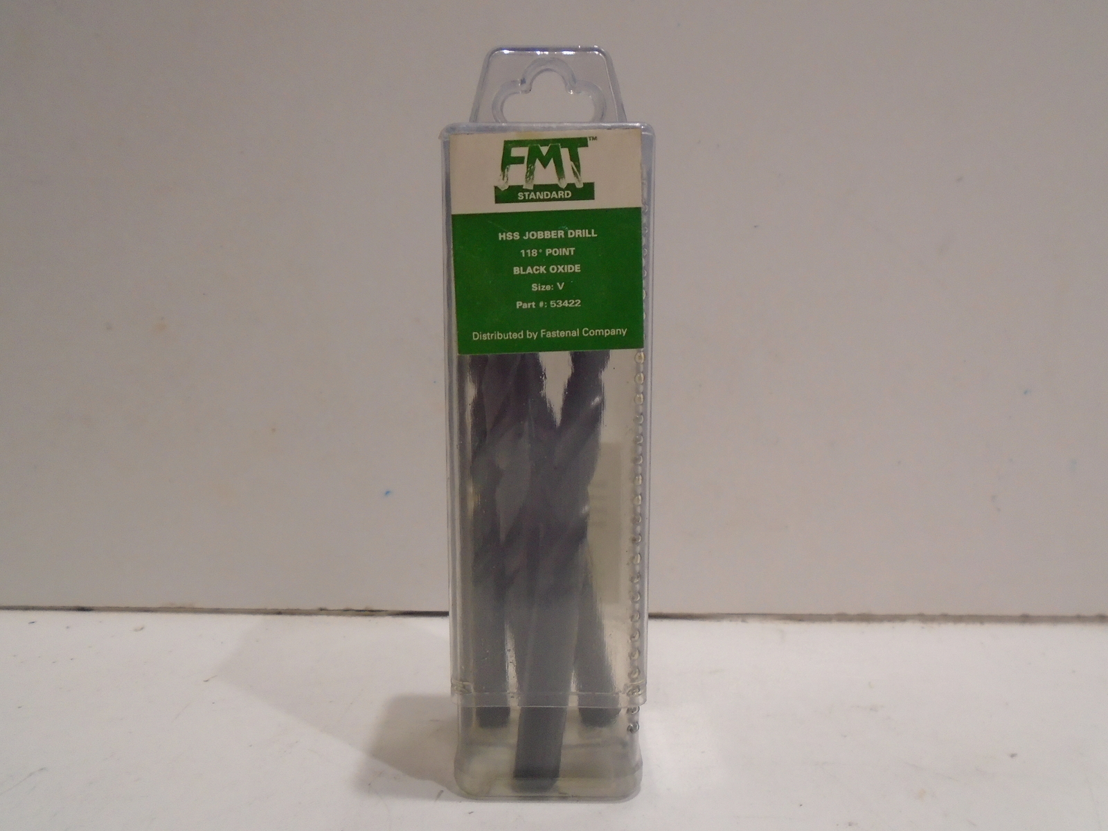 *NEW* (4PC) FASTENAL COMPANY 53422 HSS JOBBER DRILL BIT SIZE V BLACK OXIDE