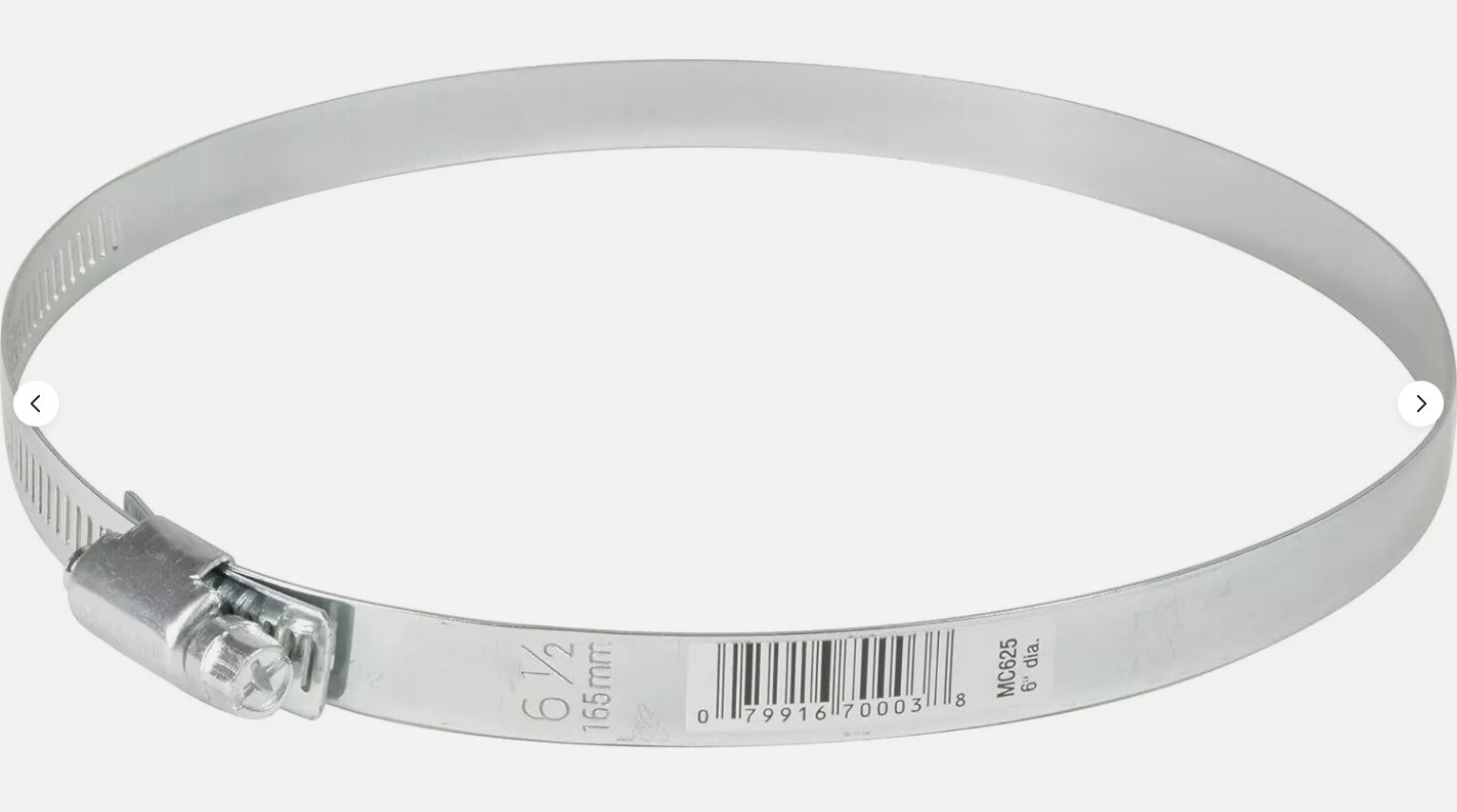 Deflecto MC625 Adjustable Metal Worm Drive Clamp, 6 1/2in - 25 Pack