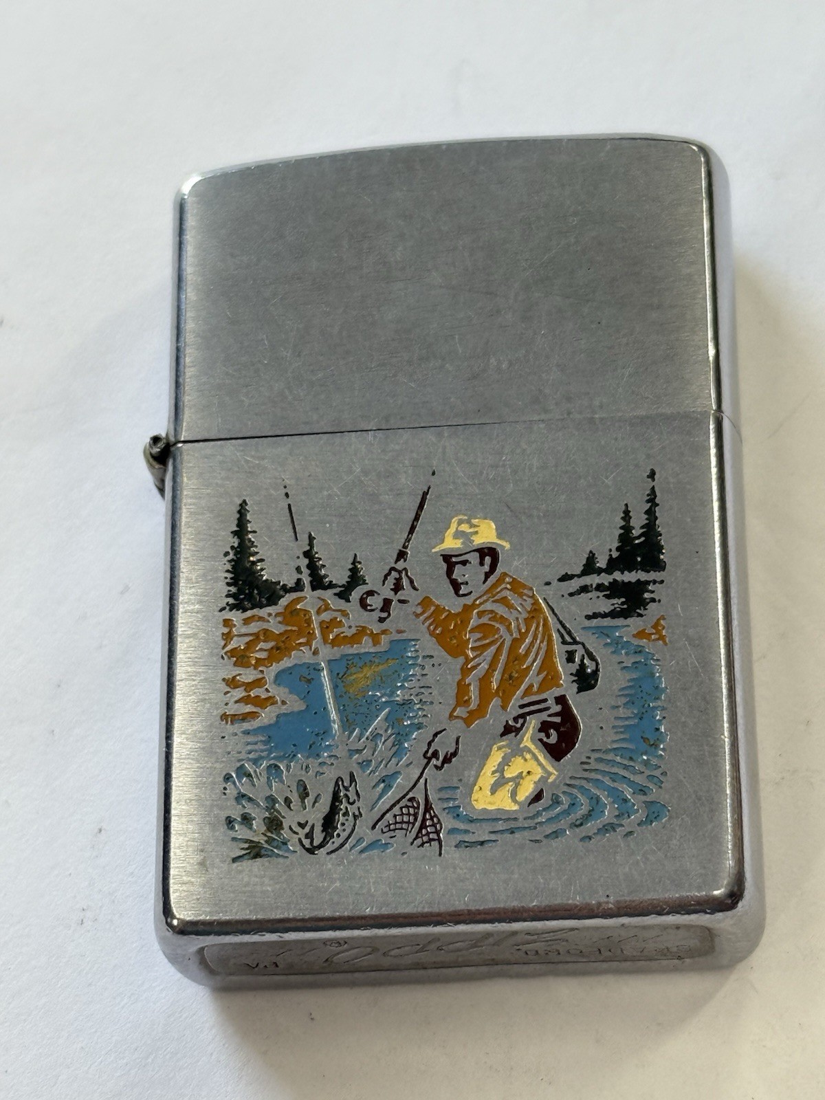 ZIPPO 1977 FISHERMAN FLY FISHING SPORTSMAN SERIES LIGHTER U148