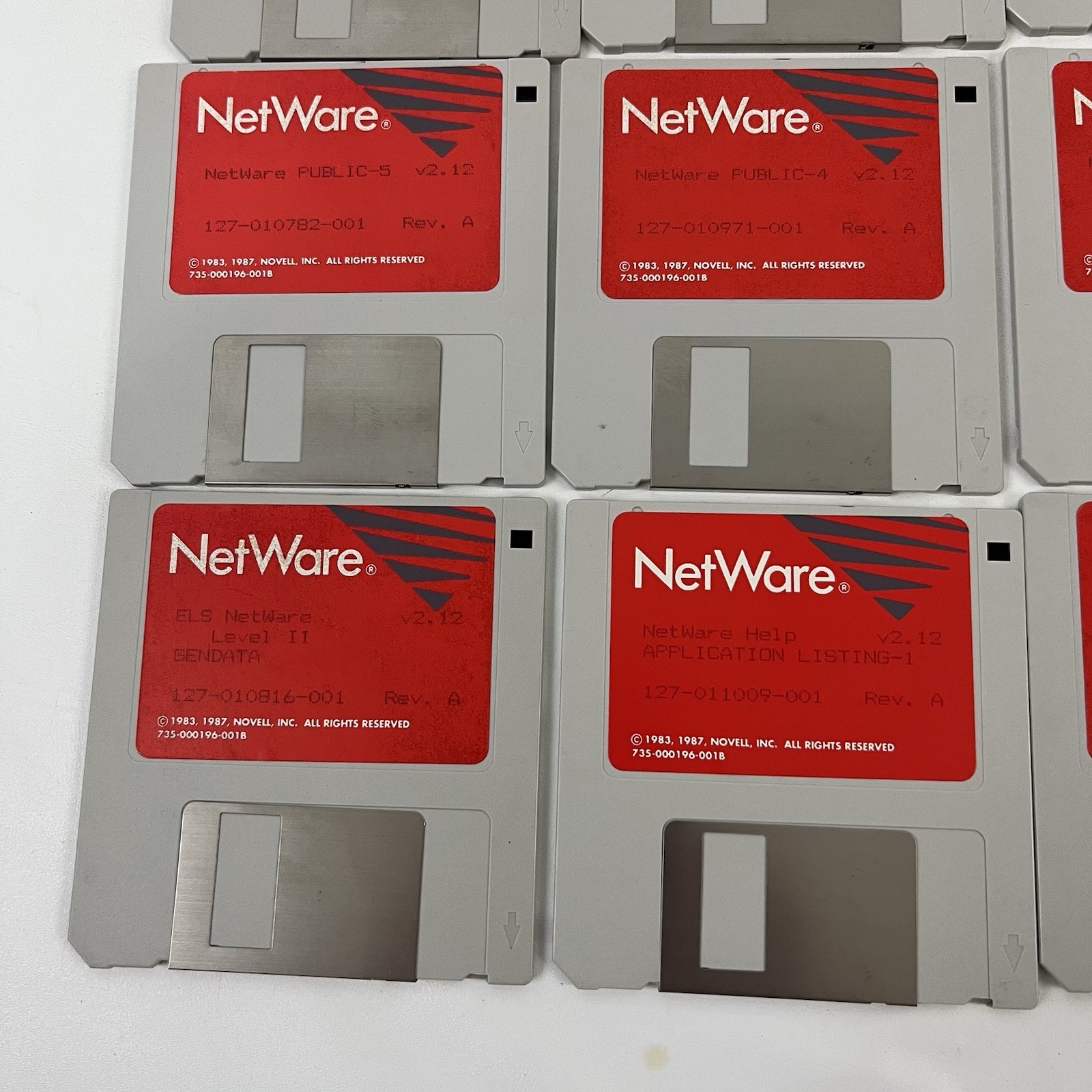 Vintage 80’s Novell NetWare Computer Software 20 Disk 10024