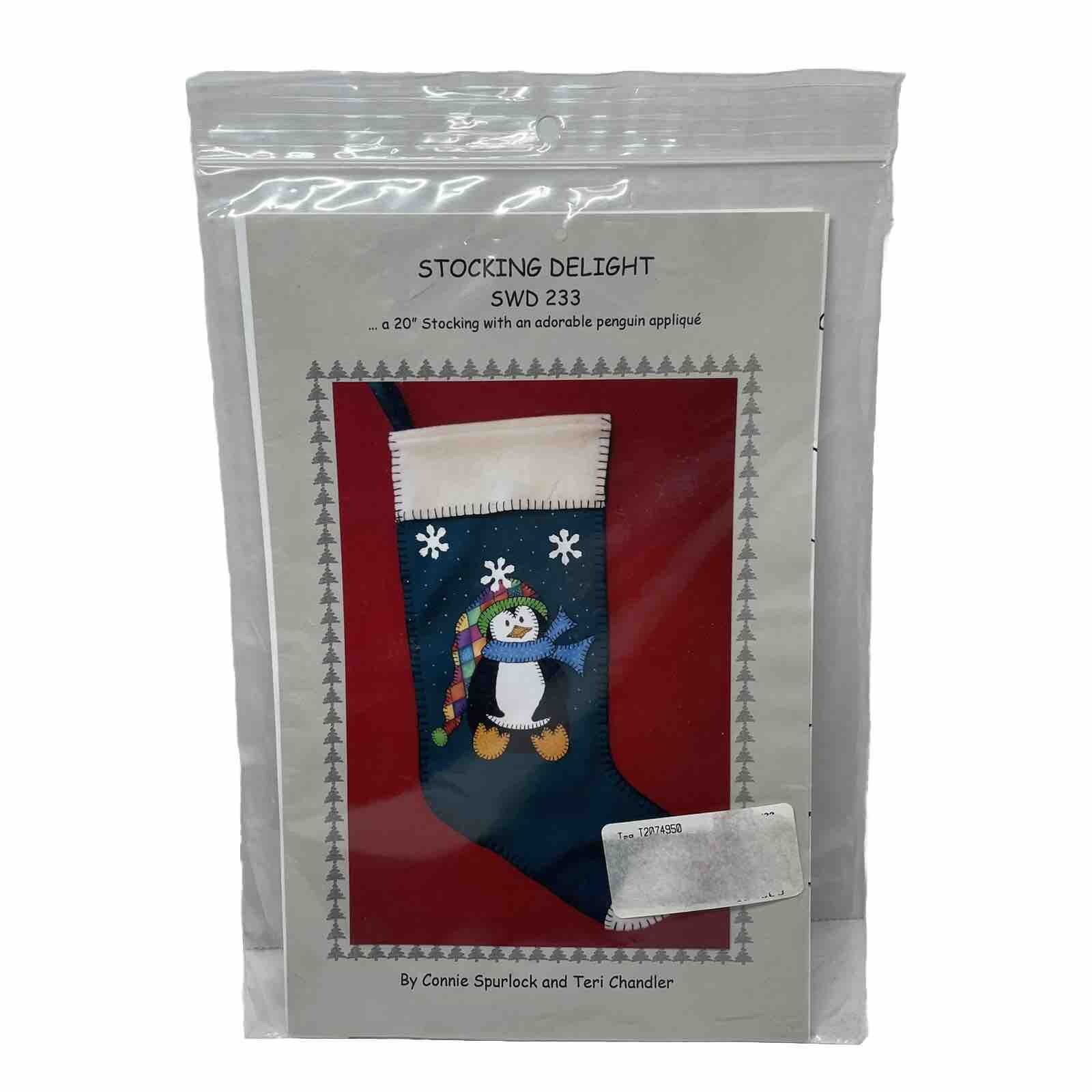 Stocking Delight Penguin Applique Pattern Connie Spurlock & Teri Chandler