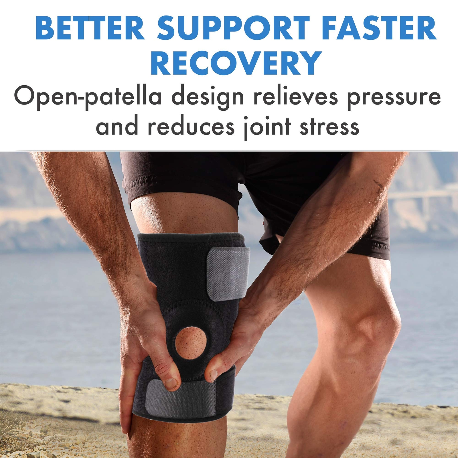Knee Sleeve Strap Compression Brace Support Sport Joint Pain Arthritis Relief US
