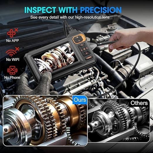 Industrial Endoscope Camera 1080P HD 4.3'' Screen Borescope Inspection Camera US