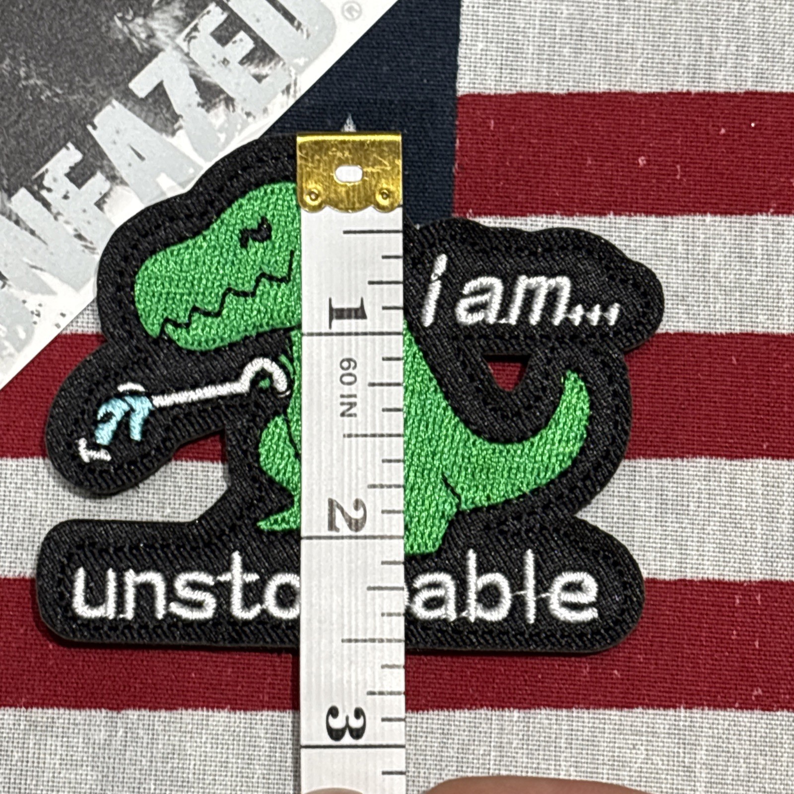 I Am Unstoppable Patch 3x2,5” Hook & loop High Quality Embroidery