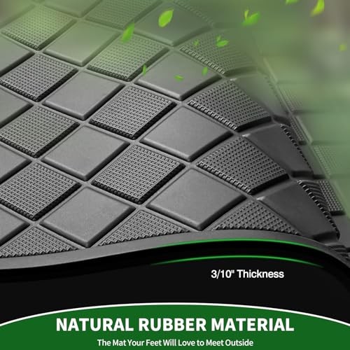 Golf Cart Floor Liner Mat 8mm Thick Rubber Full Coverage Fit for Black Trim