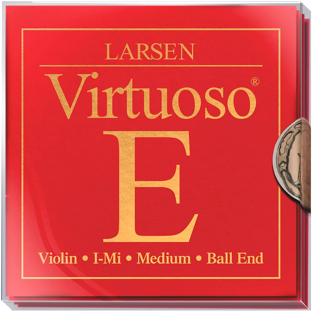 Larsen Strings Virtuoso Violin String Set 4/4 Size Medium Gauge, Ball End