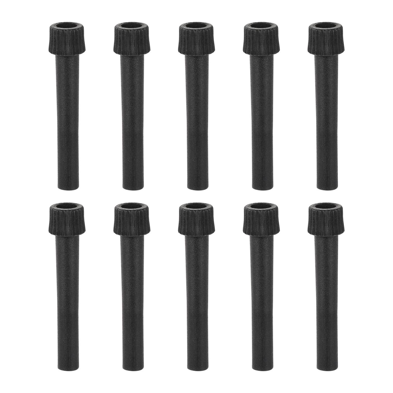 On/Off Replacement Light Turn Socket Switch Knob 50mm Length Black 10Pcs