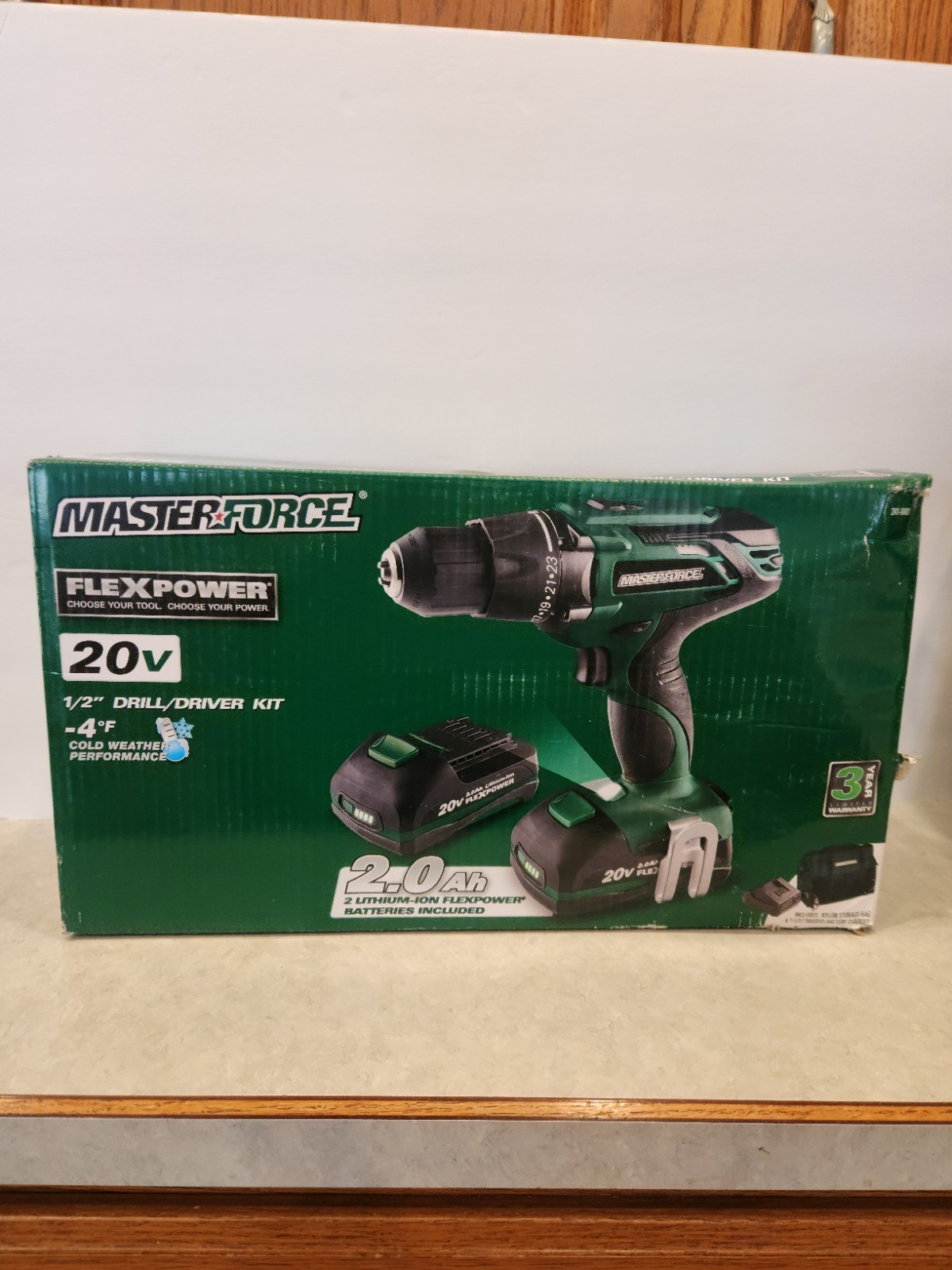 Genuine Masterforce 241-0481 20V 1/2" Drill/Driver Kit Brand New But Damaged Box